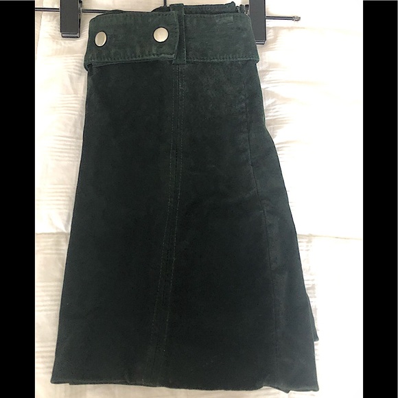 🪲 Zara Women Stunning Belted Green Suede Skirt 🪲 - Picture 12 of 12
